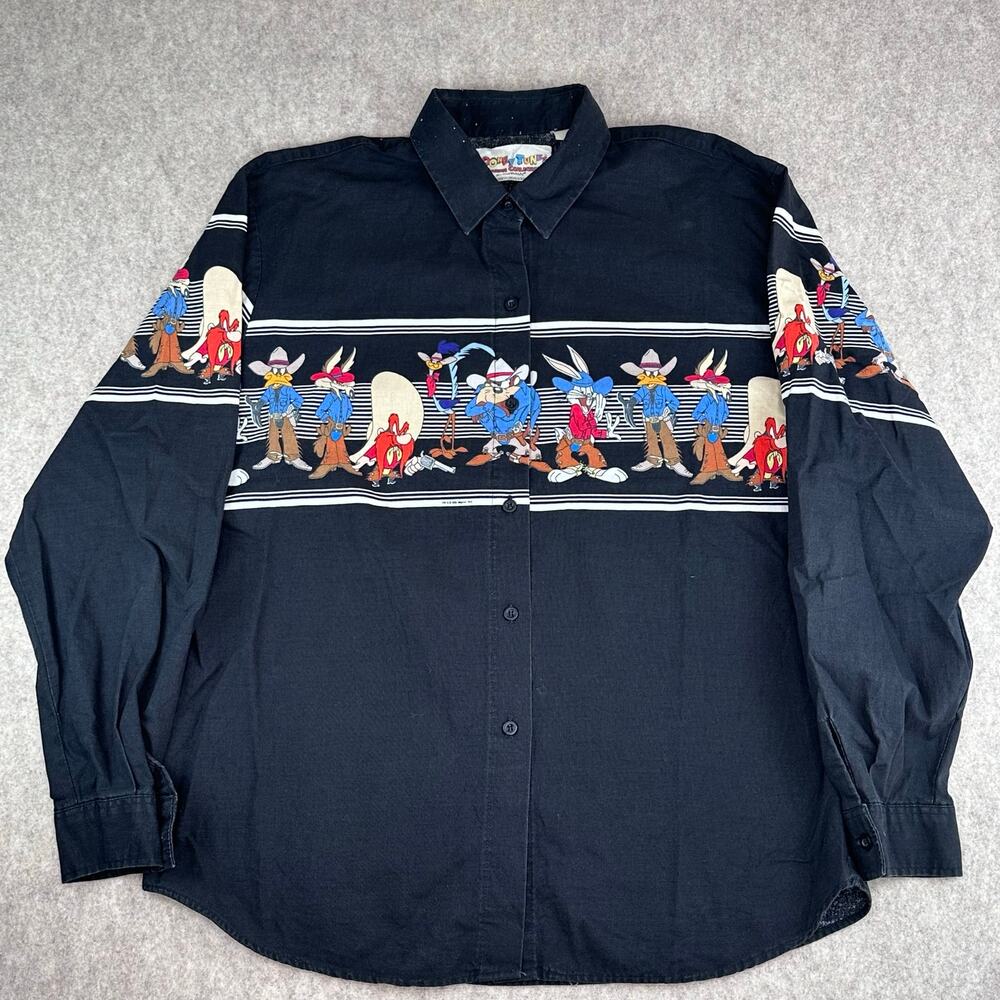 Vintage Looney Tunes Western Collection by Karman Long Sleeve Shirt Large